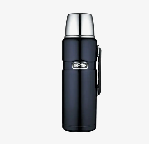 THERMOS - 1.2  LITRE -  ROYAL BLUE  - STAINLESS STEEL VACUUM INSULATED