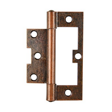 FLUSH HINGE - 100x61x2mm - FB - FIXED PIN - 2 PACK - ROMAK