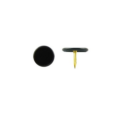 DRAWING PINS - BLACK - PAN HEAD  -  25 PACK - ROMAK