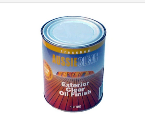 EXTERIOR OIL  - TRANSPARENT - AUSSIE CLEAR BY PRESCHEM - 1 LITRE - AUSTRALIAN MADE