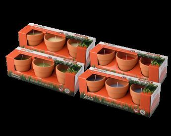 CITRONELLA TERRACOTTA POT CANDLE - 3 PACK
