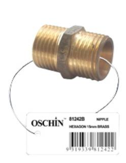 NIPPLE HEX LEAD FREE CHR 1/2 INCH MALE