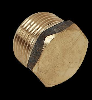 CAP/PLUG HEX LEAD FREE BRASS - 10mm (3/8)