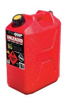 FUEL CAN - 10 LITRE - PLASTIC ULP RED - PRO QUIP - AUSTRALIAN MADE