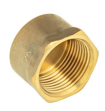 CAP BRASS - HEX 20mm - LEAD FREE