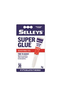 GLUE - SUPER GLUE GEL - ADJUSTABLE 3g - SELLEYS