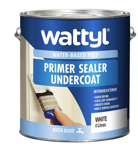 PRIMER  SEALER UNDERCOAT - WATER-BASED PREP - 4 Litre  - WATTYL
