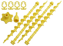 TENT PEG SET  -  4 x 310mm SCREW TENT PEG SET