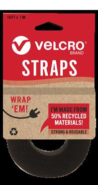 VELCRO ROLL - ECO BLACK - 2.5cm x 3 METRES