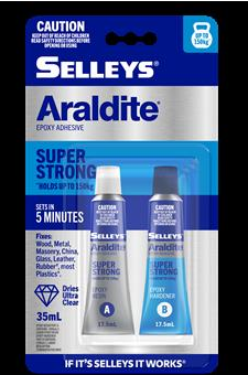 ARALDITE - SUPER STRONG -  35ml - 5 MINUTE - SELLEYS