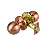 PASSAGE SET - DOOR - KNOB - ANTIQUE COPPER - ROMAK