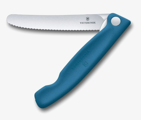 KNIFE - SWISS CLASSIC FOLDING PICNIC KNIFE  - VICTORINOX - NEW BLUE