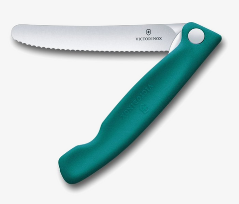 KNIFE - SWISS CLASSIC FOLDING PICNIC KNIFE  - VICTORINOX - GREEN