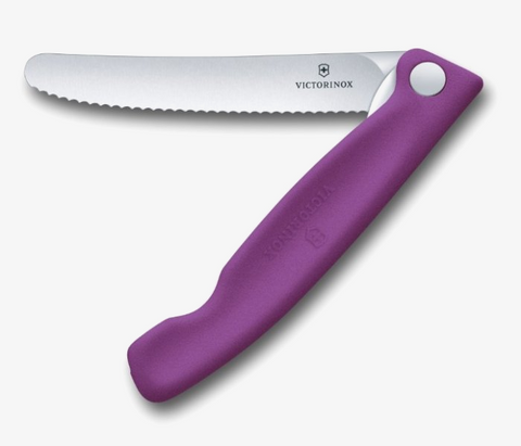 KNIFE - SWISS CLASSIC FOLDING PICNIC KNIFE  - VICTORINOX - PURPLE