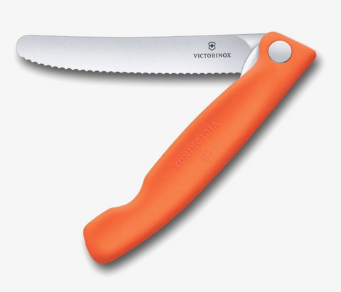 KNIFE - SWISS CLASSIC FOLDING PICNIC KNIFE  - VICTORINOX - ORANGE
