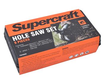 HOLESAW SET - 25-64mm 9 PIECE - SUPERCRAFT