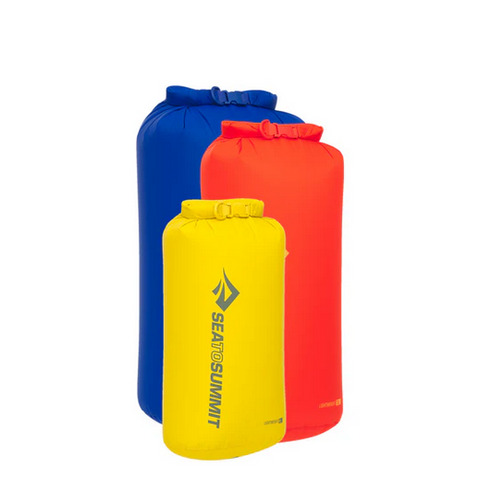 DRY BAG SET - LIGHTWEIGHT - STS - 3, 5 & 8 LITRE -BLUE/YELLOW/RED