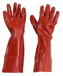 CHEMICAL GLOVES - RED PVC  - 450cm long - LARGE SIZE