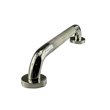 GRAB RAIL - POLISHED STAINLESS STEELSS304  - KNURLED - 450 x 32mm - CONCEALED FIXING