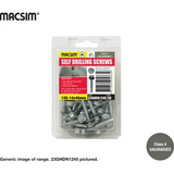 SELF DRILLING SCREWS - GALVANISED CLASS 4 - HEX HEAD WITH SEAL - HEX DRIVE - 10 X 16MM - PKT 100