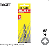 DRIVER BIT - PH2 x  45mm DOUBLE ENDED - 1 PK - MACSIM
