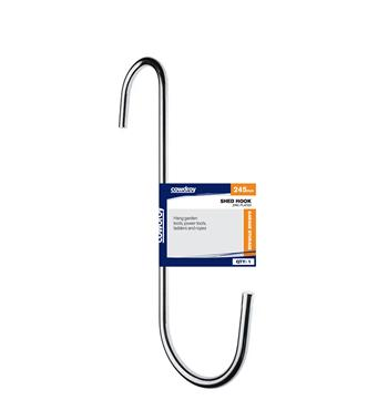 SHED HOOK - ROUND/ROUND END - ZP - 24.5mm - 1 PIECE  - COWDROY