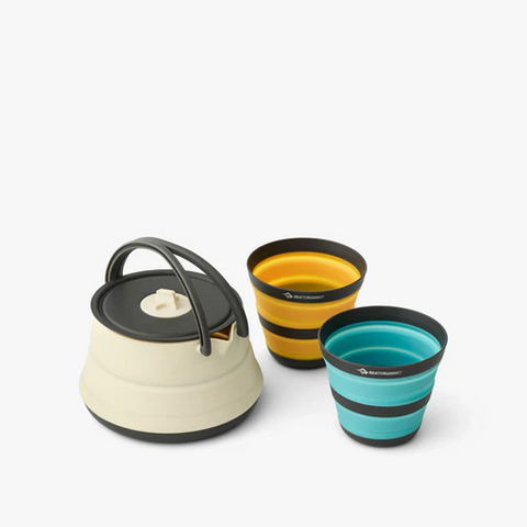 COLLAPSIBLE KETTLE  COOK SET   - 1.1L WITH MUGS - 3 PIECE - FRONTIER UL - SEA TO SUMMIT