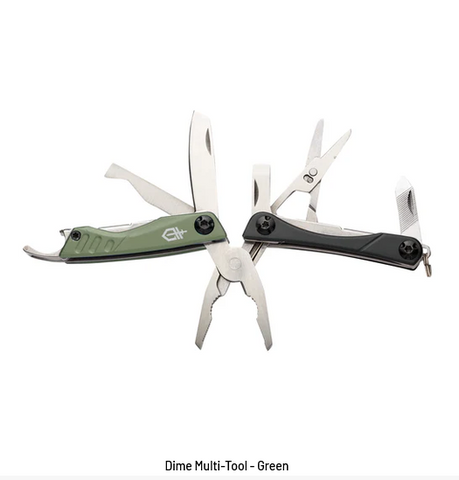 GERBER MULTI - TOOL S26 - "DIME" - 12 TOOL MULTI-PLIER - GREEN