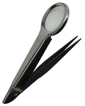 MAGNIFYING GLASS - WITH TWEEZERS - 25mm