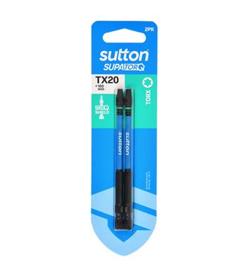 DRIVER BIT - TX20 x 100mm - SUPATORQ - 2 PK - SUTTON