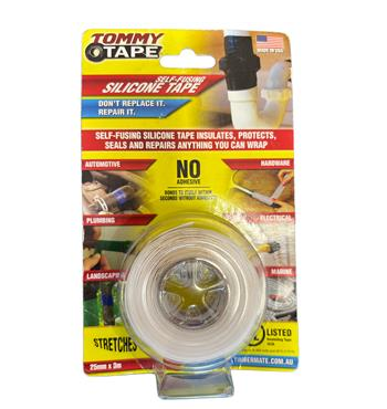 SELF-FUSING SILICONE RUBBER TOMMY TAPE - WHITE - 25mm x 3m