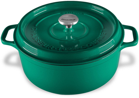 24CM/4LITRE  ROUND OVEN - JADE GREEN -   CHASSEUR