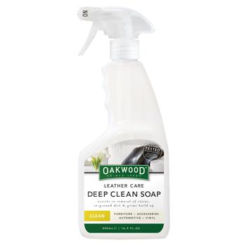 LEATHER CARE CLEANER - DEEP CLEAN SOAP - 500mls - OAKWOOD