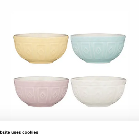 PREP BOWLS - SET OF 4 - 10CM - PASTEL - MASON CASH