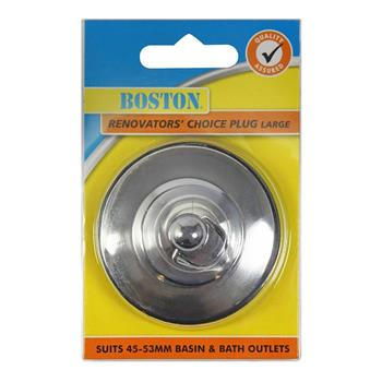 PLUG -MULTIFIT - 50mm - RENOVATORS PLUG - CHROME -  BOSTON
