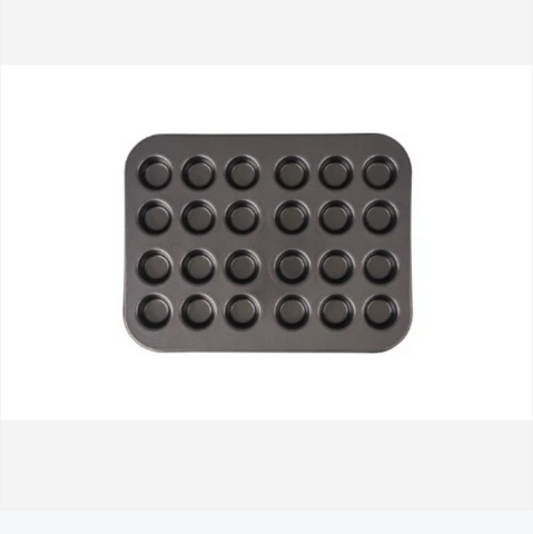MUFFIN PAN - MINI MUFFIN PAN - 24 CUP - 34x27CM - NON STICK - BAKEMASTER