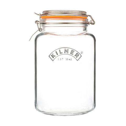 GLASS CLIP TOP  - SQUARE - 3 LITRE - KILNER