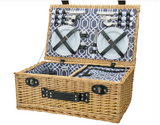 PICNIC BASKET - WICKER - 4 PERSON - AVANTI BLU POINT