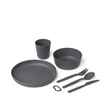 CAMP DINNERWARE SET  - 6 PIECE -  with MESH SACK - GREY -  SEA TO SUMMIT