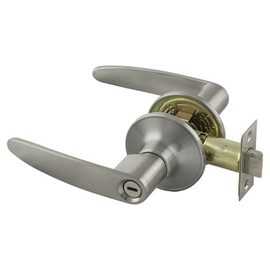 LEVER PRIVACY  SET - ISSAC  - BRUSHED NICKEL PLATED -  ROMAK