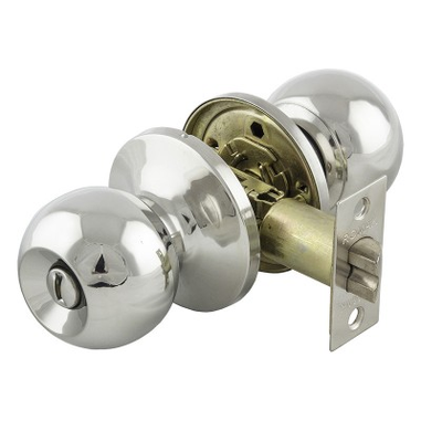 KNOB  PRIVACY  SET - RAYMOND  - CHROME PLATED  -  ROMAK