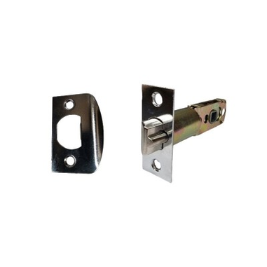 TUBULAR LATCH - ADJUSTABLE EXTERIOR RECT FACE - 60 to 70mm - CHROME - ROMAK