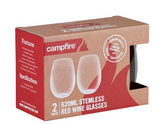 TRITAN  STEMLESS RED WINE GLASS -  620ML - 2 PACK