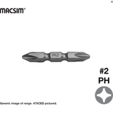 DRIVER BIT - PH2 x  45mm DOUBLE ENDED - 1 PK - MACSIM