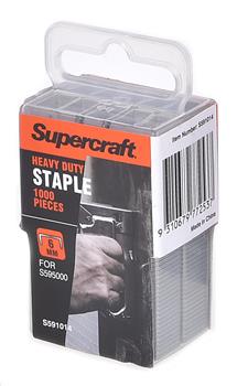 STAPLES -  6mm  -   BOX OF 1000 - HEAVY DUTY  - SUPERCRAFT