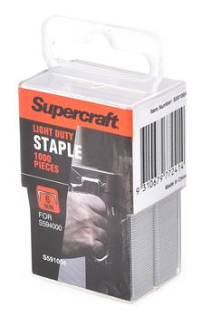 STAPLES -  6mm  -   BOX OF 1000 - LIGHT DUTY  - SUPERCRAFT