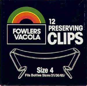 FOWLERS VACOLA PRESERVING CLIP SIZE 4  Pk12