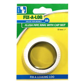 FLUSHPIPE RING WITH CAP NUT - 1 PIECE - FIX-A-LOO