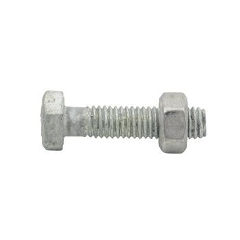 BOLT  & NUT - HEX HEAD - GALVANISED M8 x 25mm