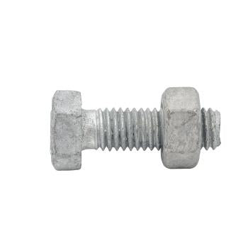 BOLT  & NUT - HEX HEAD - HD GAL M8 x 20mm
